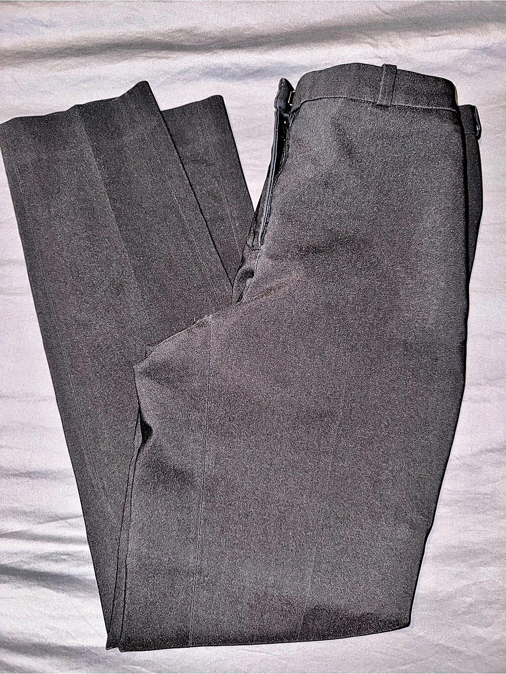 H&M Fitted Ankle-Length Pants Gray Trousers Size 38